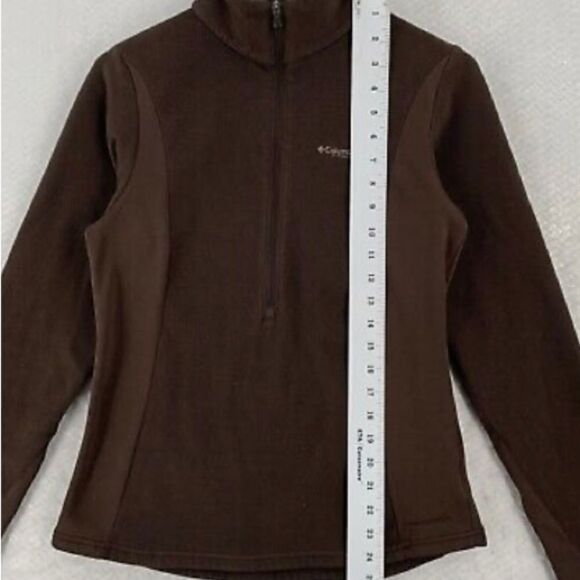 Columbia Titanium Fleece Jacket Womens Size S Small Brown Embroidered Logo - Picture 9 of 12